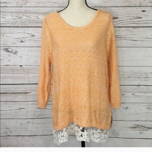 Style & Co Cream V-Neck Sweater with Soft Comfort